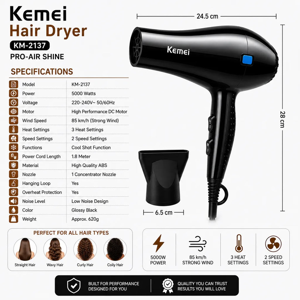 Professional Hair Dryer KM-2137