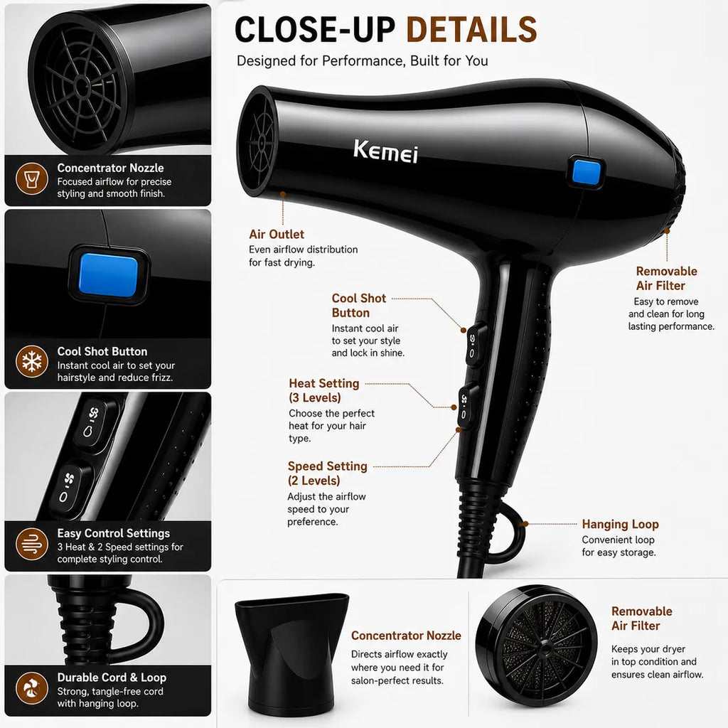 Professional Hair Dryer KM-2137